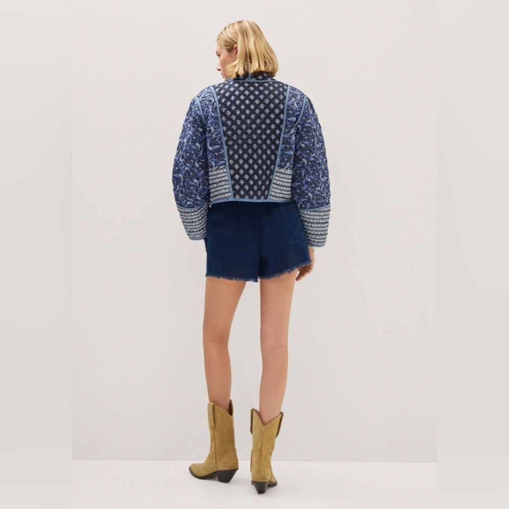 Patchwork Floral Reversible Jacket in Indigo & Petal - Picture 5 of 14